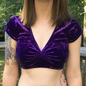 Purple velvet top